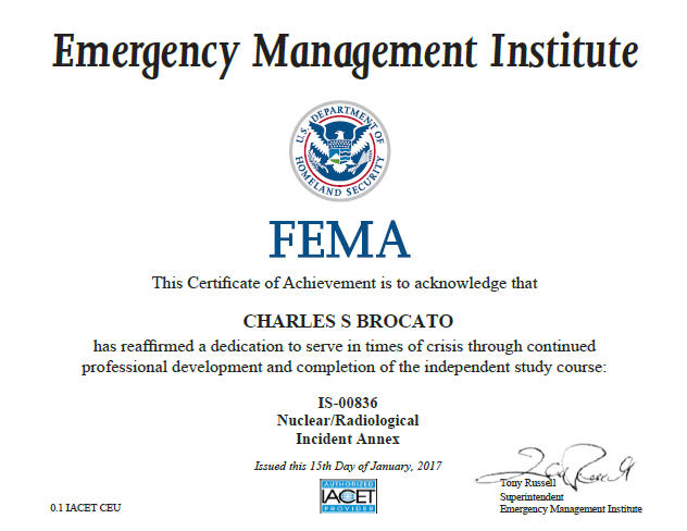 Nuclear Radiological Incident Annex!